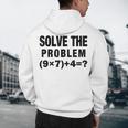 Solve The Problem 9×74 Math Teacher Men's Hoodie Back Print, novelty gifts, funny gifts Solve The Problem 9×74 Math Teacher Men's Hoodie Back Print, novelty gifts, funny gifts