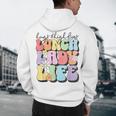 Soul Bleach Teacher Staff First Day Of School Last Hugs & High Fives Lunch Lady Vibes Blue Classic Fit Men's Hoodie Back Print, novelty gifts, funny gifts Soul Bleach Teacher Staff First Day Of School Last Hugs & High Fives Lunch Lady Vibes Blue Classic Fit Men's Hoodie Back Print, novelty gifts, funny gifts