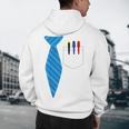 Teacher Tie & Pocket Protector Costume School Men's Hoodie Back Print, novelty gifts, funny gifts