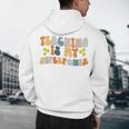 Teaching Is My Superpower Vintage Groovy University Teacher Men's Hoodie Back Print, novelty gifts, funny gifts Teaching Is My Superpower Vintage Groovy University Teacher Men's Hoodie Back Print, novelty gifts, funny gifts