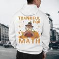 Thankful Math Turkey Teacher Happy Thanksgiving Men's Hoodie Back Print, novelty gifts, funny gifts
