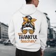 Thanksgiving Shirt Teacher Women Messy Bun Thankful Teacher Men's Hoodie Back Print, novelty gifts, funny gifts Thanksgiving Shirt Teacher Women Messy Bun Thankful Teacher Men's Hoodie Back Print, novelty gifts, funny gifts