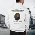 Thomas Paine Common Sense USA History Teacher Student Men's Hoodie Back Print, novelty gifts, funny gifts