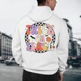 Trick Or Teach Retro Groovy Halloween Teacher Men's Hoodie Back Print, novelty gifts, funny gifts