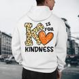 Unity Day K Is For Kindness Anti Bullying Orange Teacher Men Women Kids Men's Hoodie Back Print, novelty gifts, funny gifts