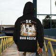 5K Boo Crew Halloween Teacher K5 Floral Ghost Trick Or Teach Men's Hoodie Back Print, funny design