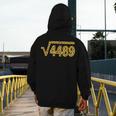 6 7 Leopard Pattern Meme Square Root 4489 Slang Math Teacher Men's Hoodie Back Print, funny design