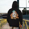 Art Teacher Painting Brushes Retro Pumpkin Ghost Artist Men's Hoodie Back Print, funny design Art Teacher Painting Brushes Retro Pumpkin Ghost Artist Men's Hoodie Back Print, funny design