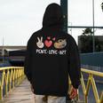 Art Teacher Peace Love Art For Artists And Painters Men's Hoodie Back Print, funny design Art Teacher Peace Love Art For Artists And Painters Men's Hoodie Back Print, funny design