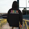 Attendance Matters Bruh Teacher School Attendance Clerk Men's Hoodie Back Print, funny design