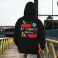 Attendance Matters Teacher Apple For Back To School Men's Hoodie Back Print, funny design