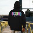 Back To School Neon Checkered Second Grade Colorful Teacher Men's Hoodie Back Print, funny design Back To School Neon Checkered Second Grade Colorful Teacher Men's Hoodie Back Print, funny design