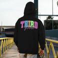 Back To School Neon Checkered Third Grade Colorful Teacher Men's Hoodie Back Print, funny design Back To School Neon Checkered Third Grade Colorful Teacher Men's Hoodie Back Print, funny design