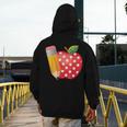 Back To School Pencil And Apple Teacher Student Men's Hoodie Back Print, funny design Back To School Pencil And Apple Teacher Student Men's Hoodie Back Print, funny design
