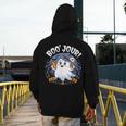Boo Jour Ghost Halloween French Teacher Cute Coffe Croissant Men's Hoodie Back Print, funny design Boo Jour Ghost Halloween French Teacher Cute Coffe Croissant Men's Hoodie Back Print, funny design