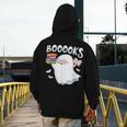 Books Halloween Librarian Teacher Reader Reading Book Lover Men's Hoodie Back Print, funny design