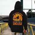 My Broom Broke So Now I Teach English Halloween Teacher Men's Hoodie Back Print, English Teacher Gifts, funny design