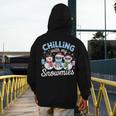Chillin With My Snowmie Women Christmas Snowman Teacher Snow Men's Hoodie Back Print, funny design Chillin With My Snowmie Women Christmas Snowman Teacher Snow Men's Hoodie Back Print, funny design