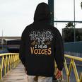 Choir Teacher I Hear Voices Chorister Church Choral Music Men's Hoodie Back Print, funny design