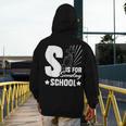 Christian Teacher S Is For Sunday School Essentials Men's Hoodie Back Print, funny design Christian Teacher S Is For Sunday School Essentials Men's Hoodie Back Print, funny design