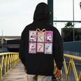 Coquette Bow Spooky Teacher Ghost Halloween Trick Or Teach Men's Hoodie Back Print, funny design