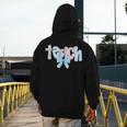 Coquette Bow Teach Teacher Happy First Day Back To School Men's Hoodie Back Print, funny design Coquette Bow Teach Teacher Happy First Day Back To School Men's Hoodie Back Print, funny design