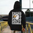 Eagles School Sports Fan Team Spirit Teacher Parent Student Men's Hoodie Back Print, funny design
