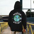 Earth Day Rotation Of The Earth Makes My Day Science Teacher Men's Hoodie Back Print, Science Teacher Gifts, funny design