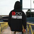 El Professor Money Costume Profesor Glasses Men Teacher Gift Men's Hoodie Back Print, funny design El Professor Money Costume Profesor Glasses Men Teacher Gift Men's Hoodie Back Print, funny design