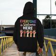 Everyone Is Welcome Here Shirt Teacher Men's Hoodie Back Print, funny design
