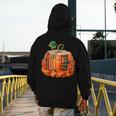 Fall Book Autumn Reading Teacher Halloween Pumpkin Season Men's Hoodie Back Print, funny design