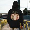 Fall Book Pumpkin Fall Librarians Bookworm Teachers Students Men's Hoodie Back Print, funny design