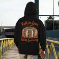 Fall In Love With Learning Book Lover Autumn Pumpkin Teacher Men's Hoodie Back Print, funny design Fall In Love With Learning Book Lover Autumn Pumpkin Teacher Men's Hoodie Back Print, funny design