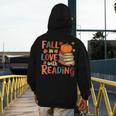 Fall In Love With Reading Autumn Thanksgiving Shirt Teacher Men's Hoodie Back Print, funny design