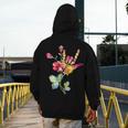 Flower American Sign Language ASL Teacher Teaching Deaf Men's Hoodie Back Print, funny design Flower American Sign Language ASL Teacher Teaching Deaf Men's Hoodie Back Print, funny design
