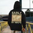 Geography Teacher Easily Distracted By Maps Men's Hoodie Back Print, funny design Geography Teacher Easily Distracted By Maps Men's Hoodie Back Print, funny design