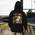 Ghost Library Reading Books Halloween Librarian Teacher Men's Hoodie Back Print, funny design