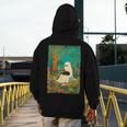 Groovy Ghost Reading Book Cat Halloween Ghost Teacher Men's Hoodie Back Print, Groovy Teacher Gifts, funny design Groovy Ghost Reading Book Cat Halloween Ghost Teacher Men's Hoodie Back Print, Groovy Teacher Gifts, funny design