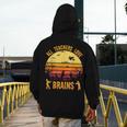 Halloween Costume Teacher Love Brains Zombie Men's Hoodie Back Print, funny design