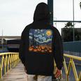 Halloween Pumpkin Starry Night Van Gogh Art Teacher Men's Hoodie Back Print, funny design Halloween Pumpkin Starry Night Van Gogh Art Teacher Men's Hoodie Back Print, funny design
