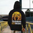 Halloween Teachers Science Math Teachers Love Brains Men's Hoodie Back Print, Science Teacher Gifts, funny design