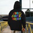 Happy 100th Day Of School 100 Days Brighter Girls Teacher Men's Hoodie Back Print, funny design