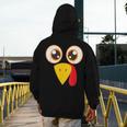 Hilarious Turkey Halloween Thanksgiving Teacher Nurse Men's Hoodie Back Print, funny design