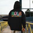 Hola Estudiantes Maestra Back To School Spanish Teacher Men's Hoodie Back Print, funny design