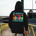 THE INFLUENCE OF A GREAT TEACHER IS NEVER ERASED Teaching For Men Women Girls Kids Men's Hoodie Back Print, funny design