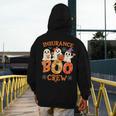 Insurance Boo Crew Halloween Spooky Costume Teacher Men's Hoodie Back Print, funny design