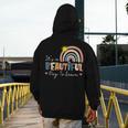 It's A Beautiful Day To Learn Cute Rainbow Boho Teacher Men's Hoodie Back Print, funny design