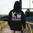 K Is For Kindergarten Teacher Tie Dye Back To School Kinder Men's Hoodie Back Print, funny design K Is For Kindergarten Teacher Tie Dye Back To School Kinder Men's Hoodie Back Print, funny design