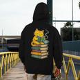 Kawaii Cats Lover Coffee Books Teacher Librarian Cat Men's Hoodie Back Print, funny design