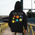 Kids Solar Systems Cute Planets Space Science Teacher School Men's Hoodie Back Print, Science Teacher Gifts, funny design